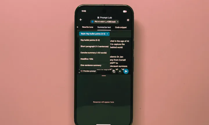 Google AI Edge Gallery app, meet Pixel 10 Pro. Let’s see what you’ve got.