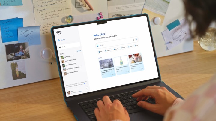 Accessing Alexa+ assistant on web.