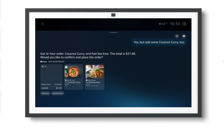 Placing order using Alexa+ assistant.