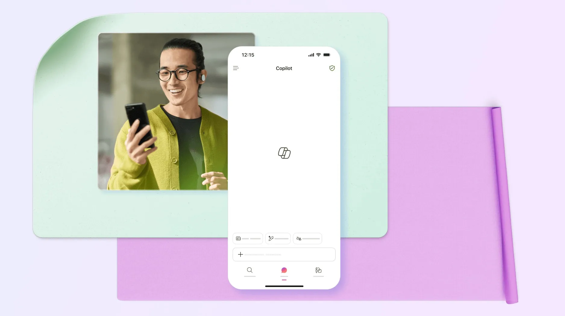 Microsoft Copilot mobile app shown on screen.