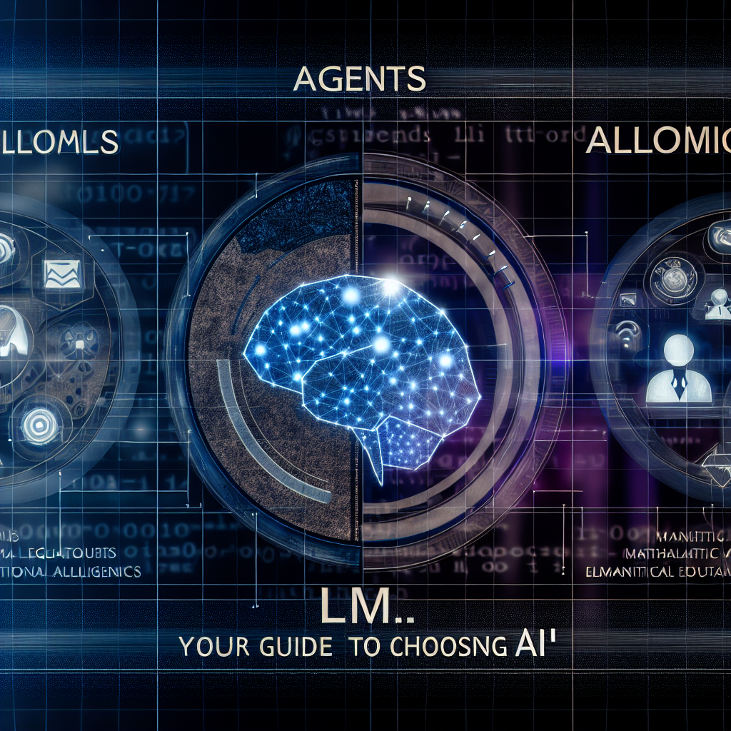 Agents, LLMs, or Algorithms: Your Guide to Choosing AI