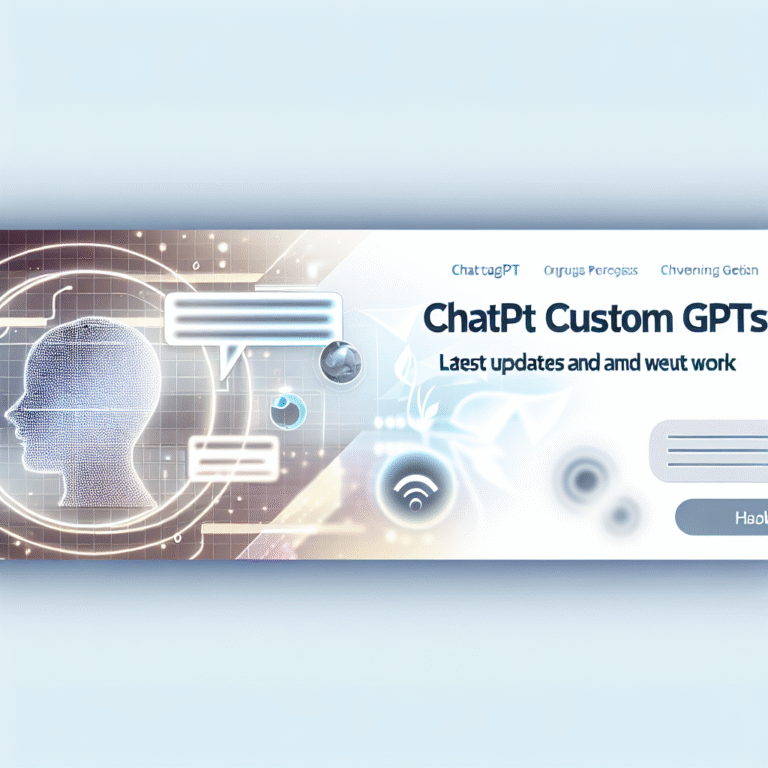 ChatGPT Custom GPTs: Latest Updates and How They Work