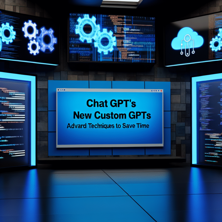 ChatGPT's New Custom GPTs: Advanced Techniques to Save Time