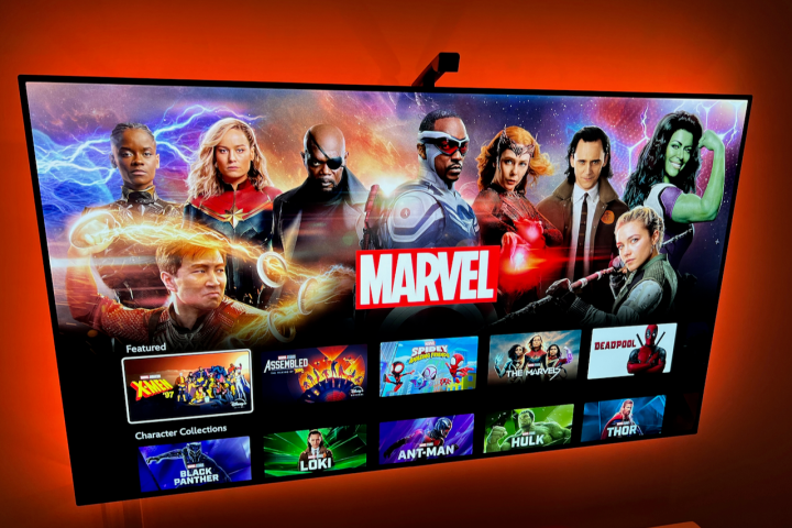 Disney Plus on a TV screen.