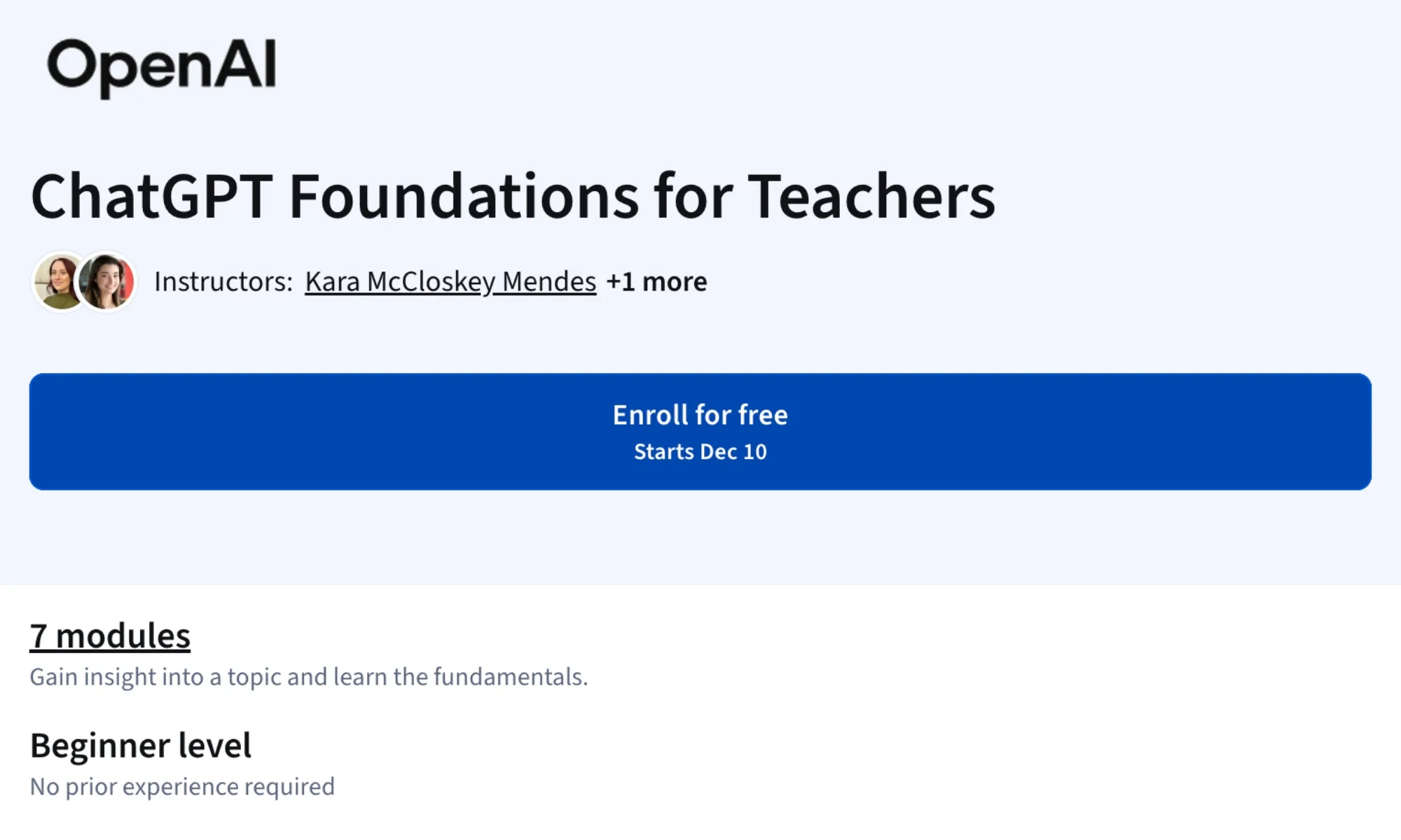 ChatGPT Foundations for Teachers Coursera
