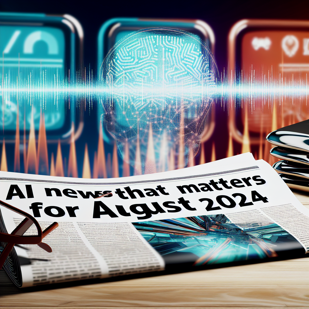 AI News That Matters: Key Updates for August 2024