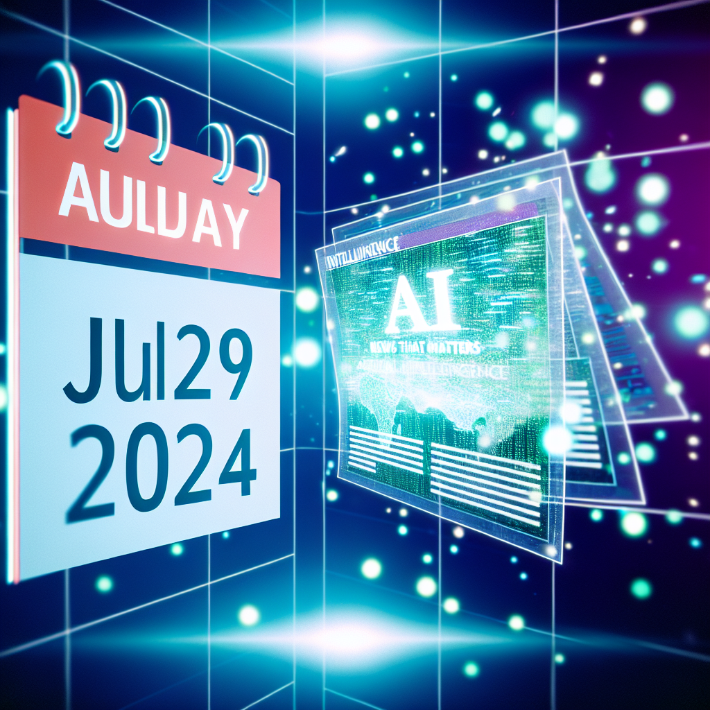 AI News That Matters – July 29, 2024 Insights