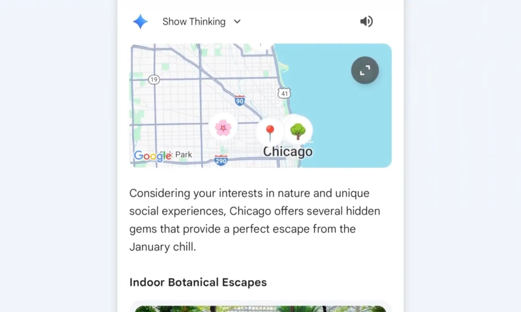 Gemini response with Personal Intelligence