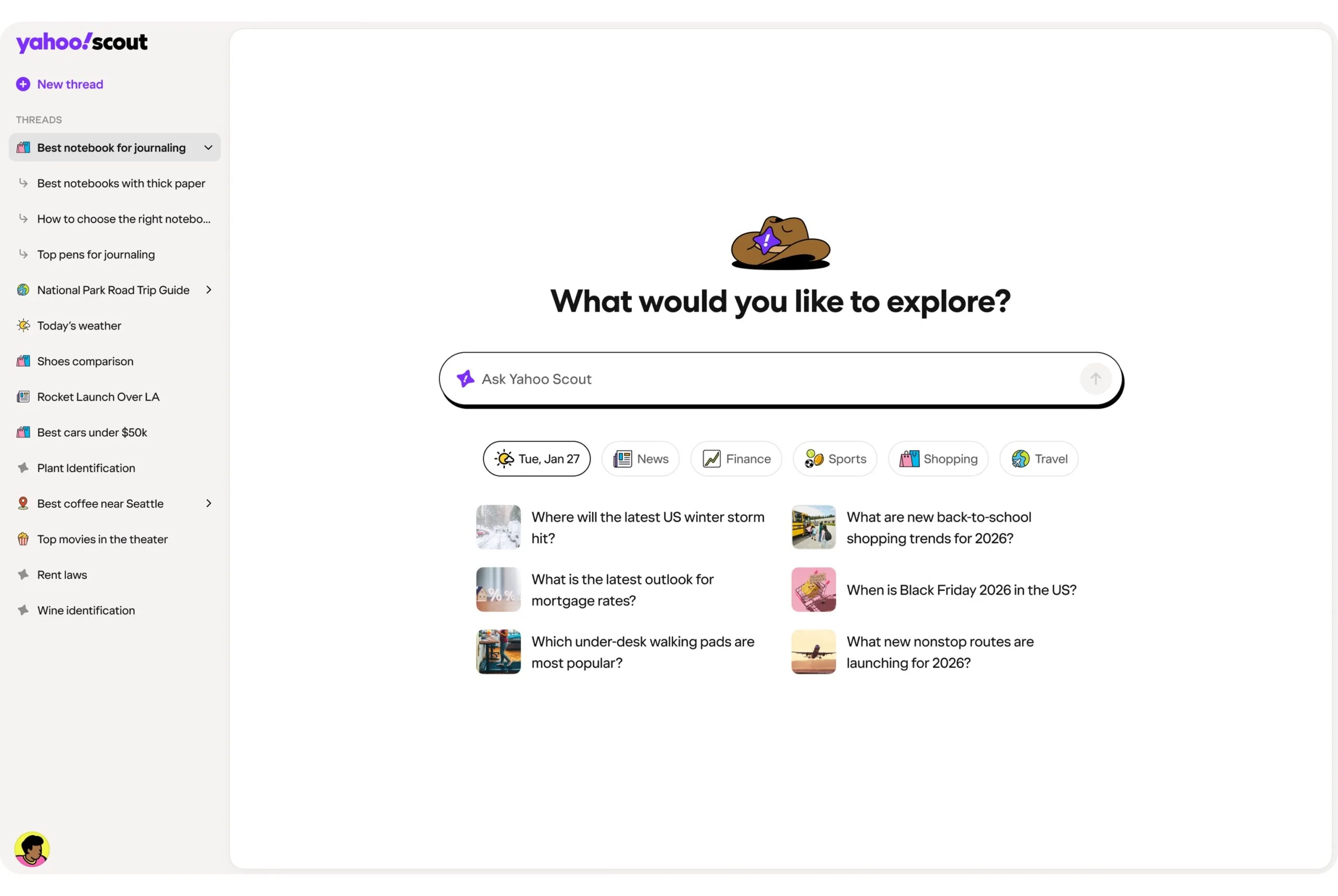 Yahoo Scout Interface
