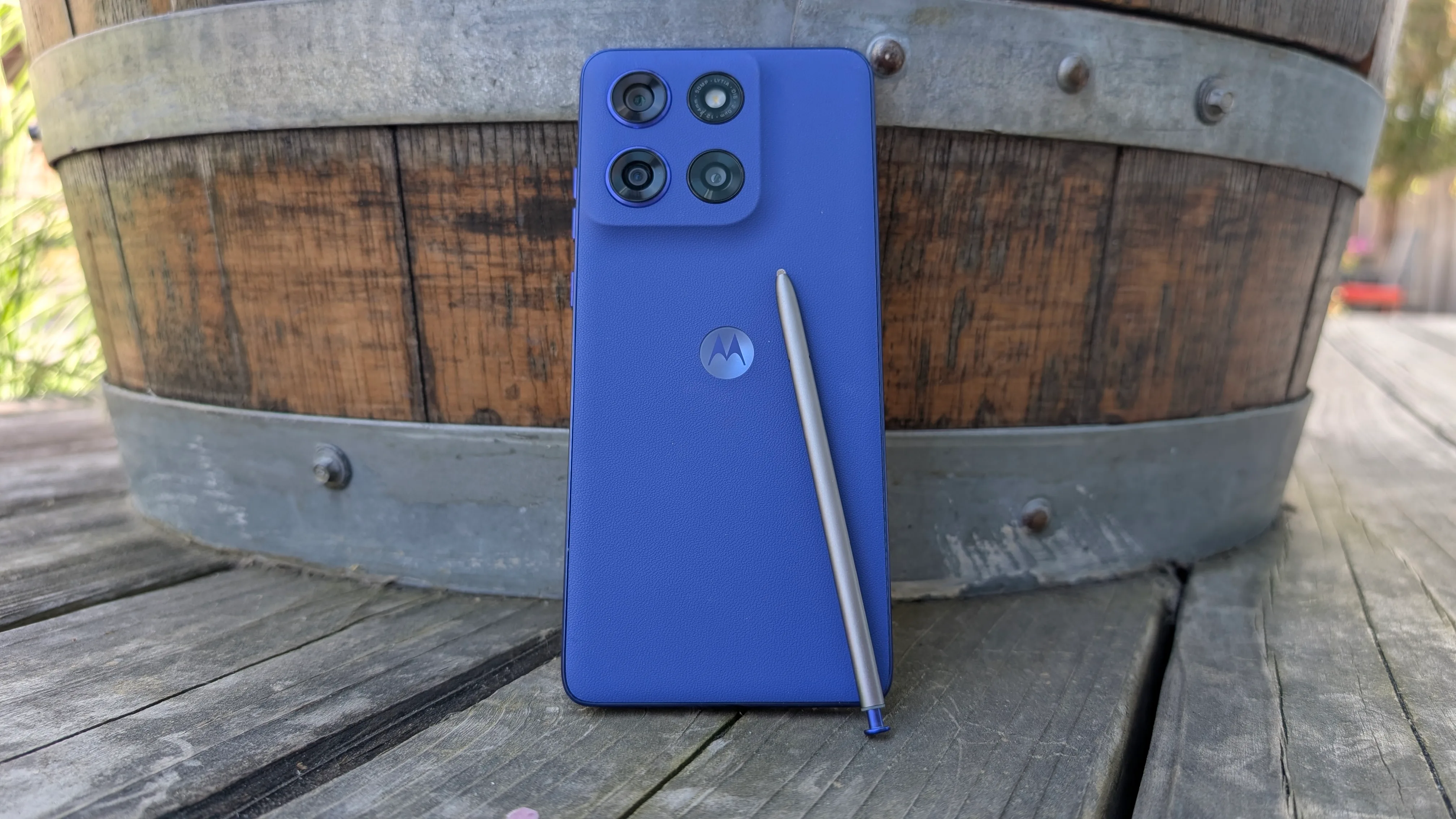 Moto G Stylus 2025 with stylus.