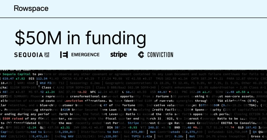 Rowspace Secures $50M to Revolutionize AI for Private Equity: The Firm That Never Forgets