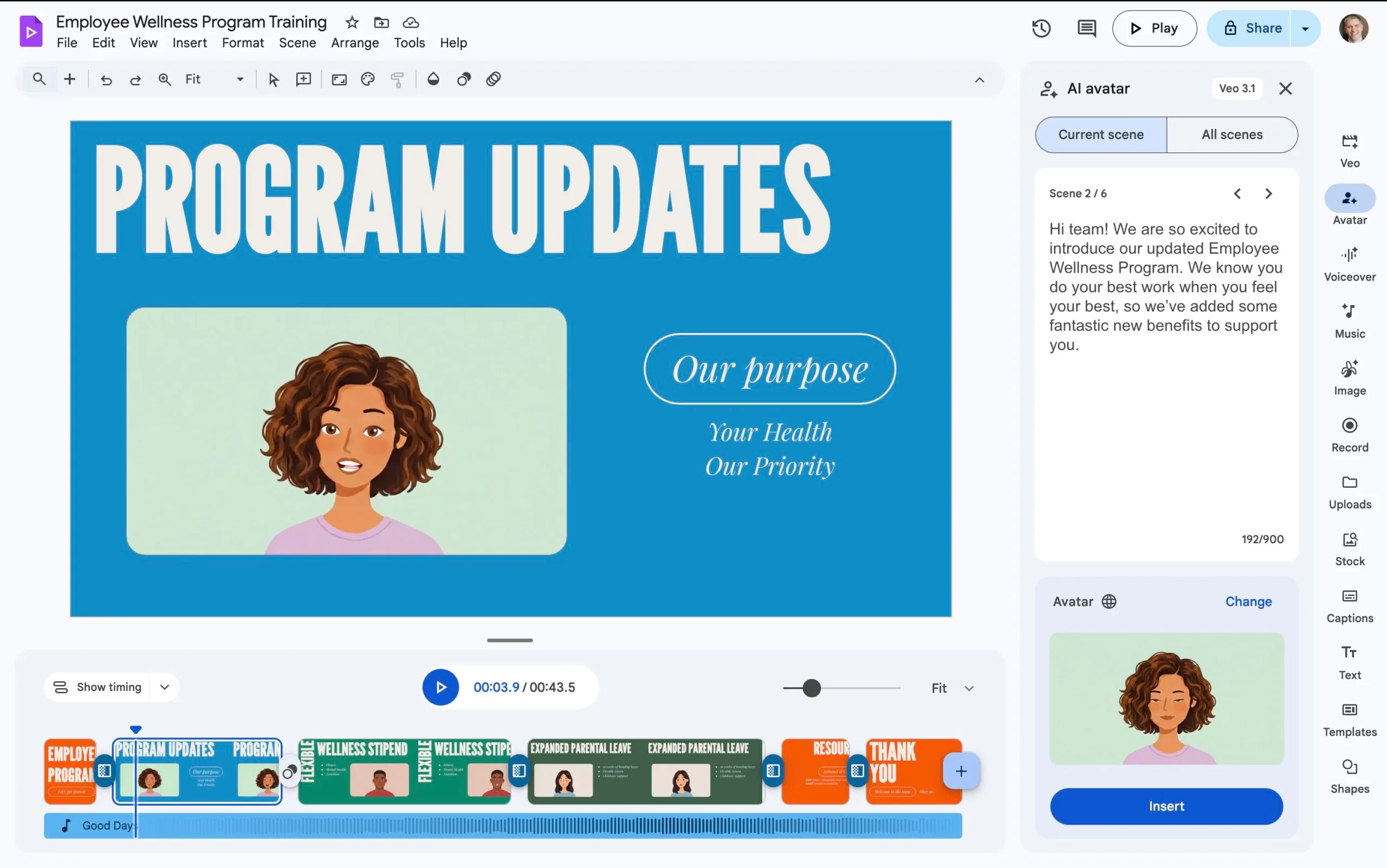 Cartoon Avatars in Vids
