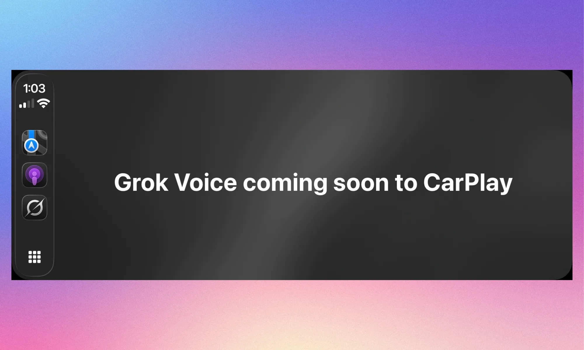 Grok in Apple CarPlay placeholder screenshot