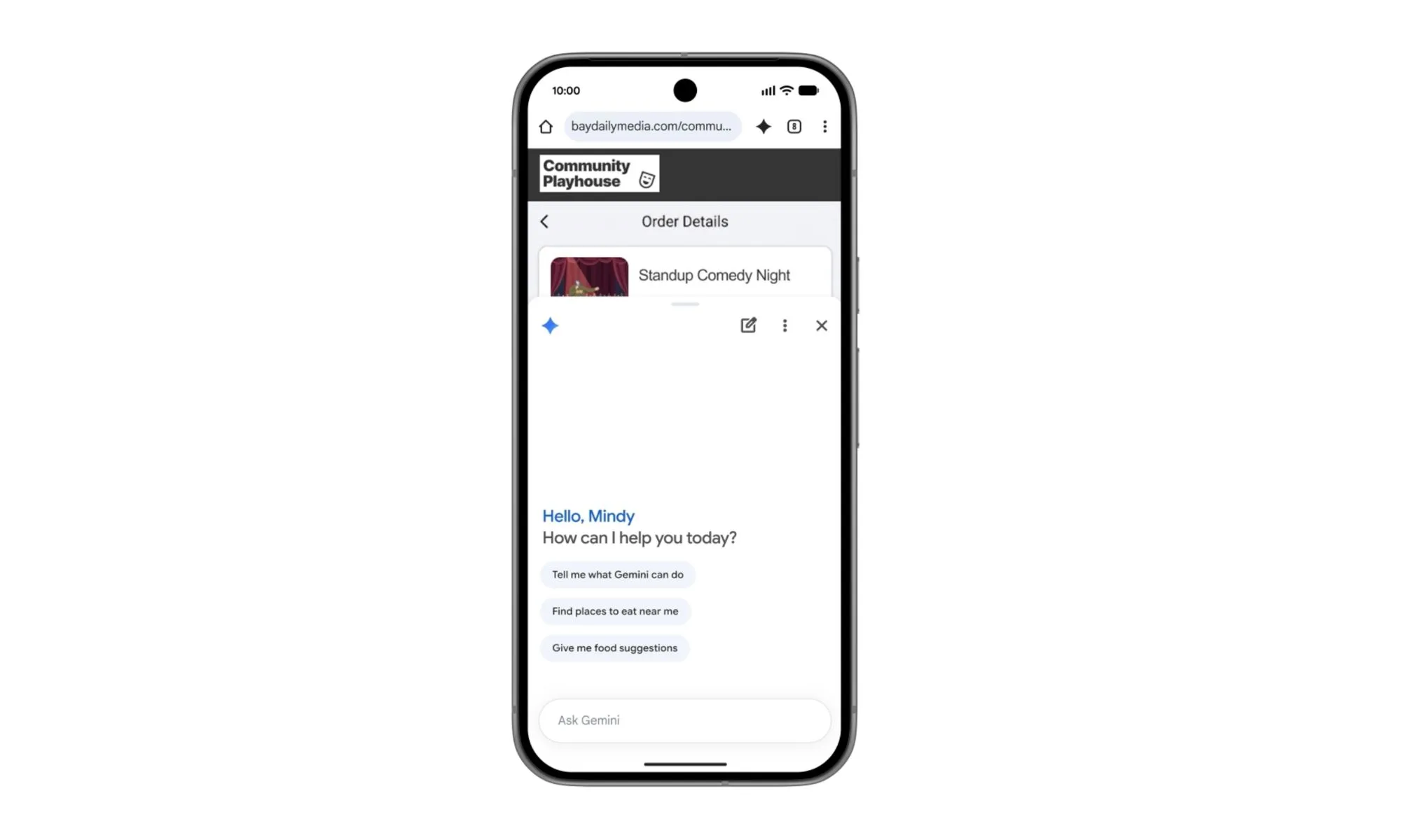 Gemini on Google Chrome
