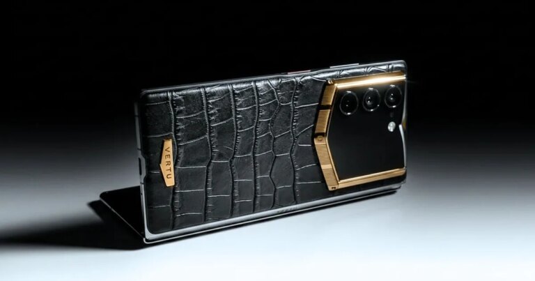 Introducing Vertu's Luxurious Foldable Phone: Alligator Skin, Solid Gold, and an Eye-Watering Price
