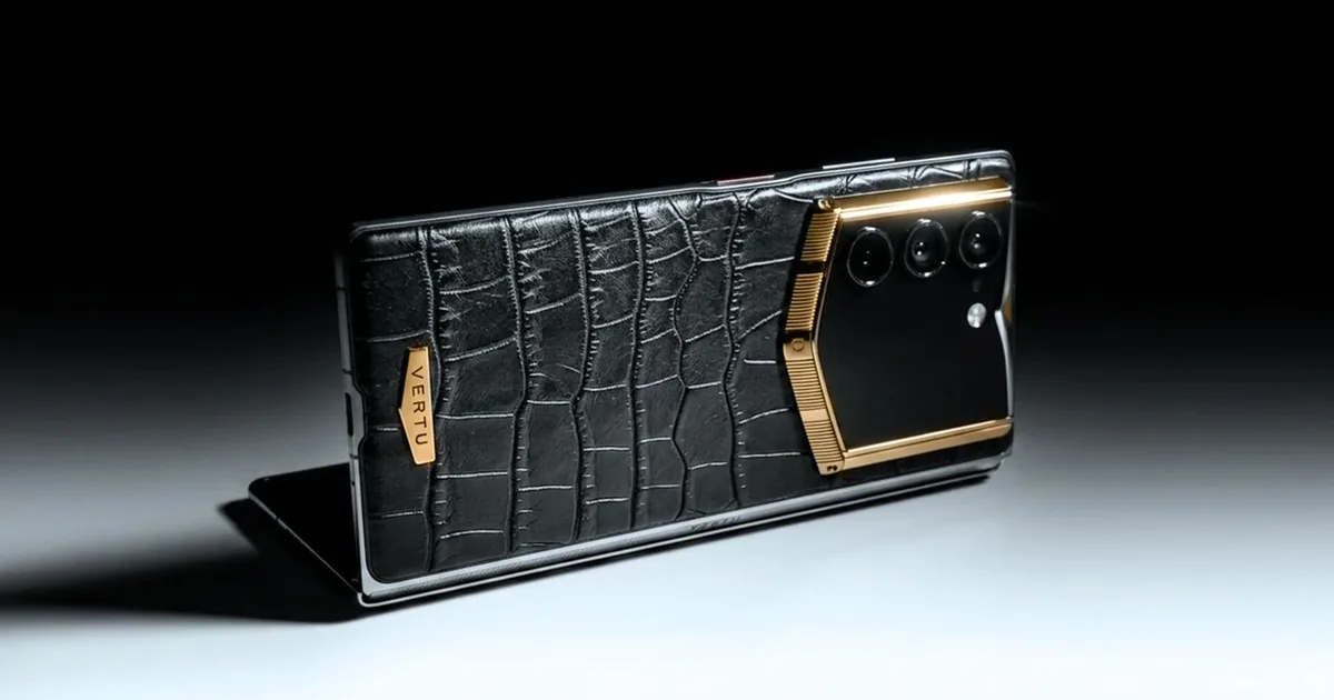 Introducing Vertu's Luxurious Foldable Phone: Alligator Skin, Solid Gold, and an Eye-Watering Price