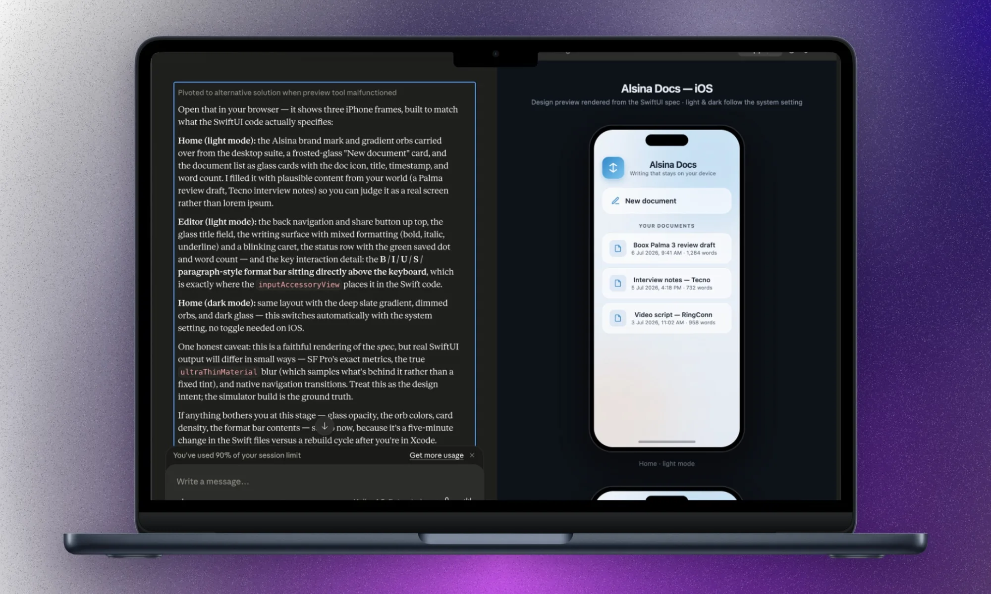 Building an app with Claude.