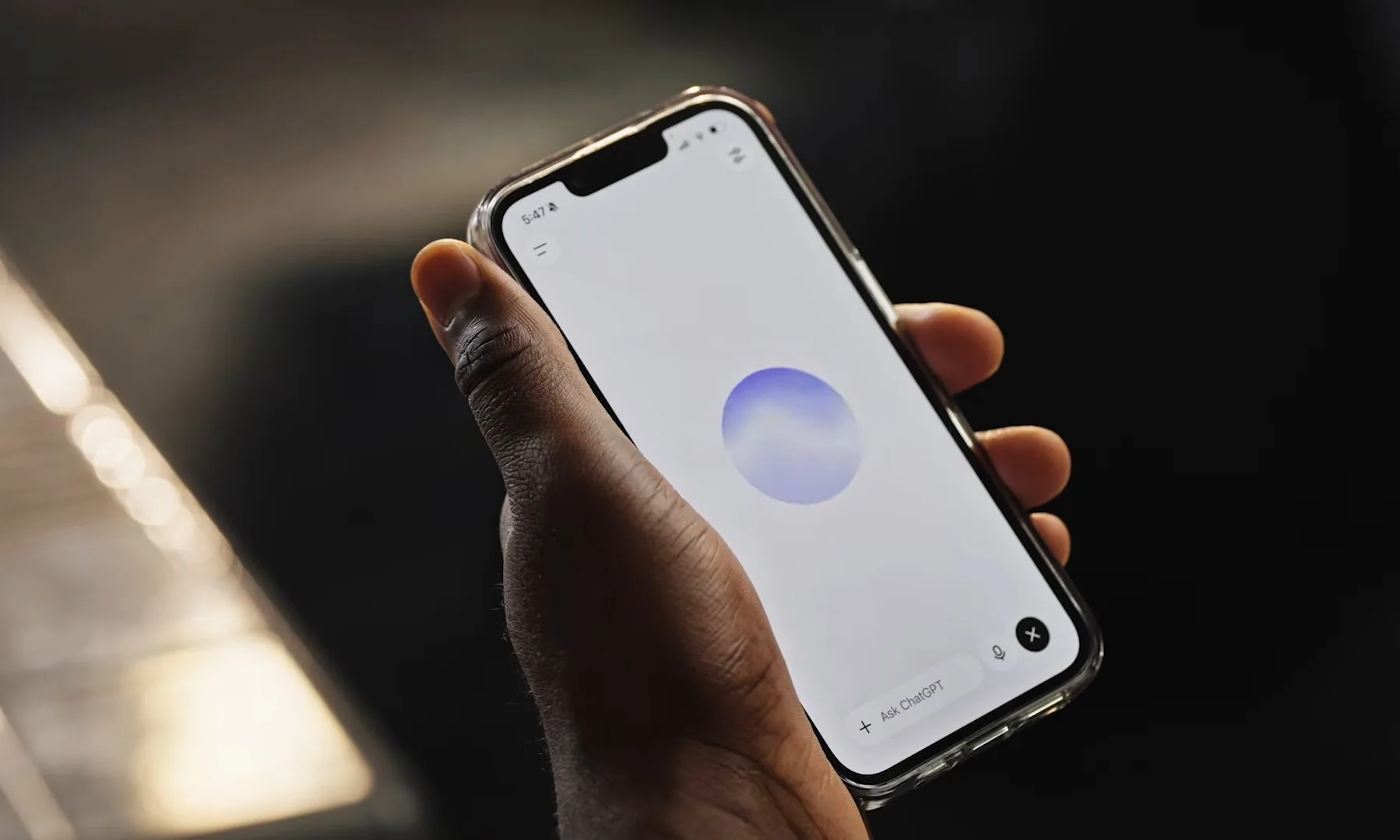 ChatGPT Live on an iPhone