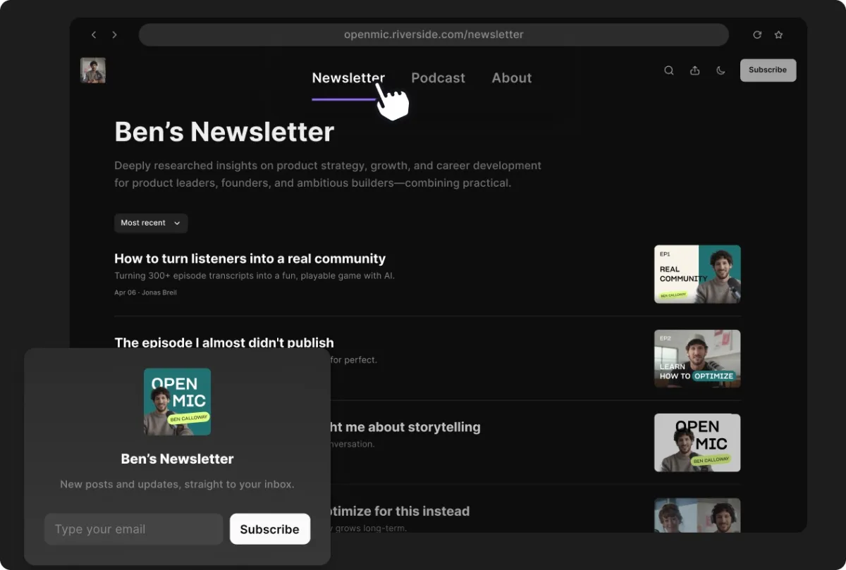 Riverside Expands Horizons: Launching a Game-Changing Newsletter Publishing Platform for Podcasters
