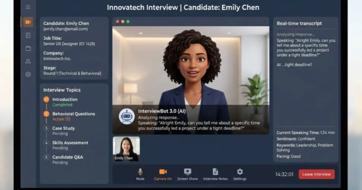 The Impact of an AI Interviewer's Appearance on Decision-Making Outcomes