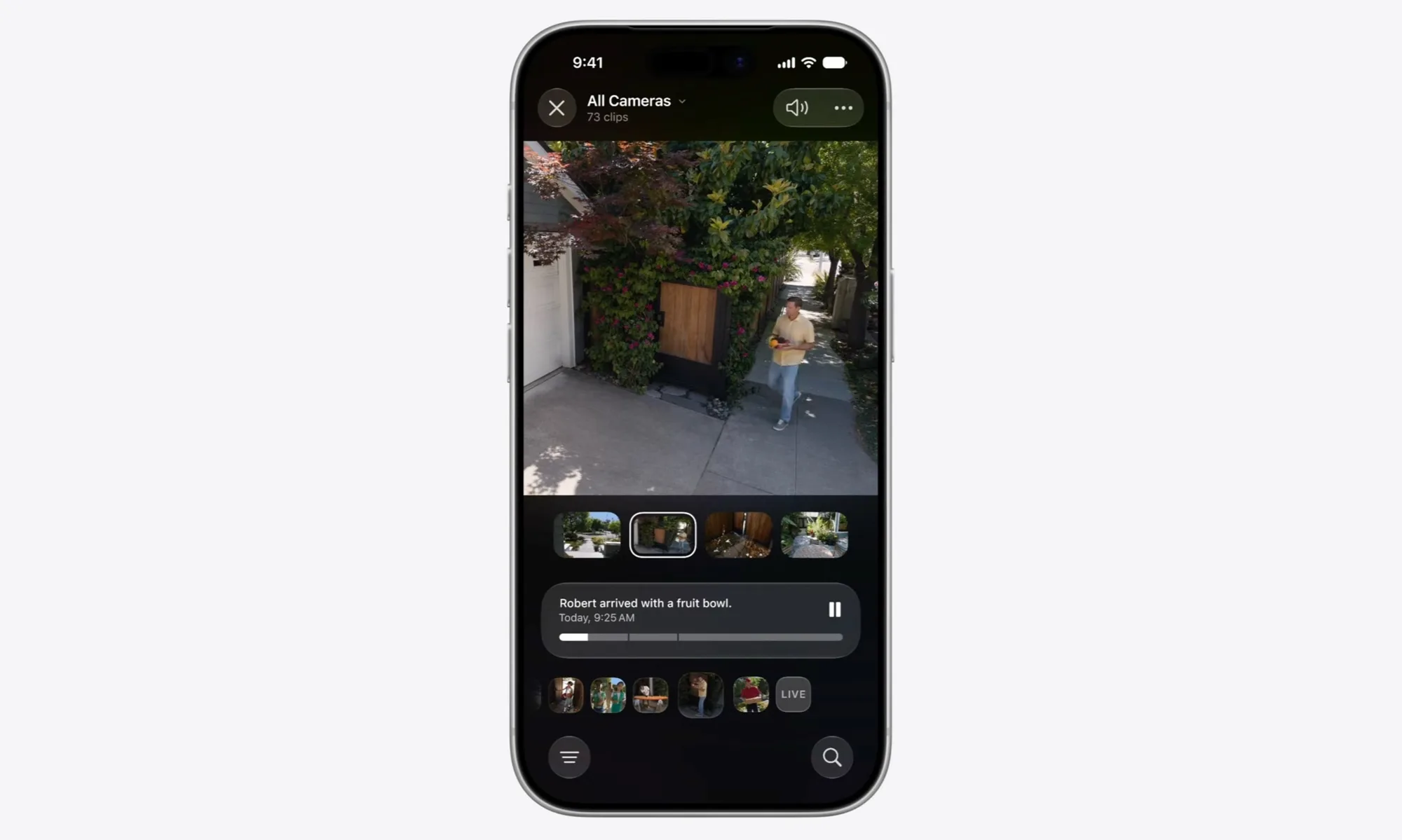 Home app new clip description feature